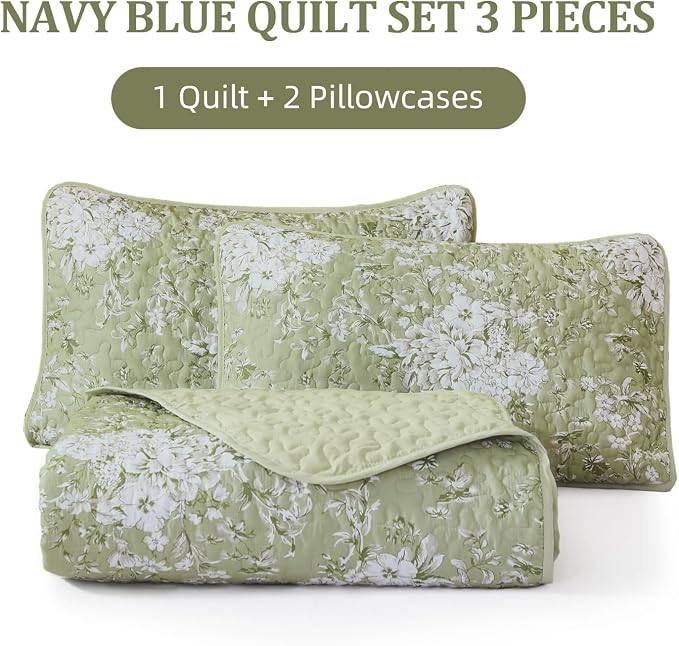 WONGS BEDDING Quilt Queen Size, Botanical Quilt - Image 7