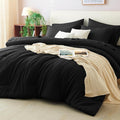 CozyLux California King Comforter Set Black, 7 Pieces Cal King Bed in a Bag Bed by CozyLux