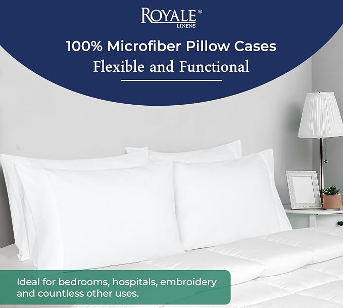 Royale Linen White Pillowcase Set Of 12 - Image 5