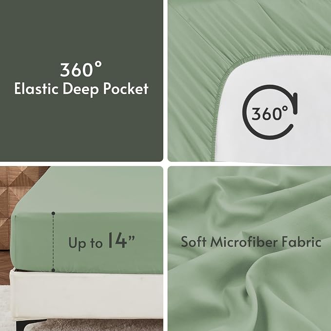 MUXHOMO 7 Pieces King Comforter Set, Reversible Bed in a Bag King Size - Image 8