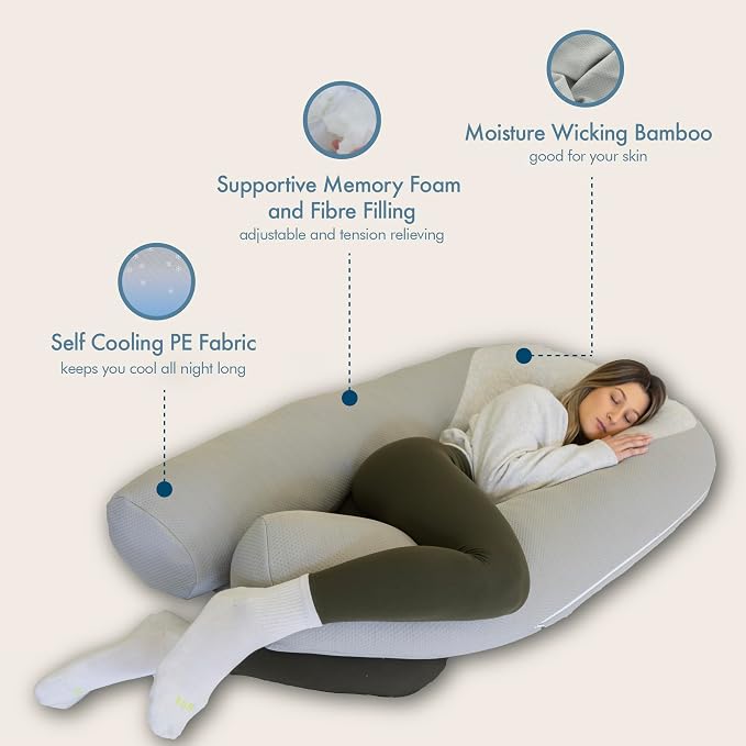 Plufl Hugl Cooling Body Pillow for Adults Made - Image 8