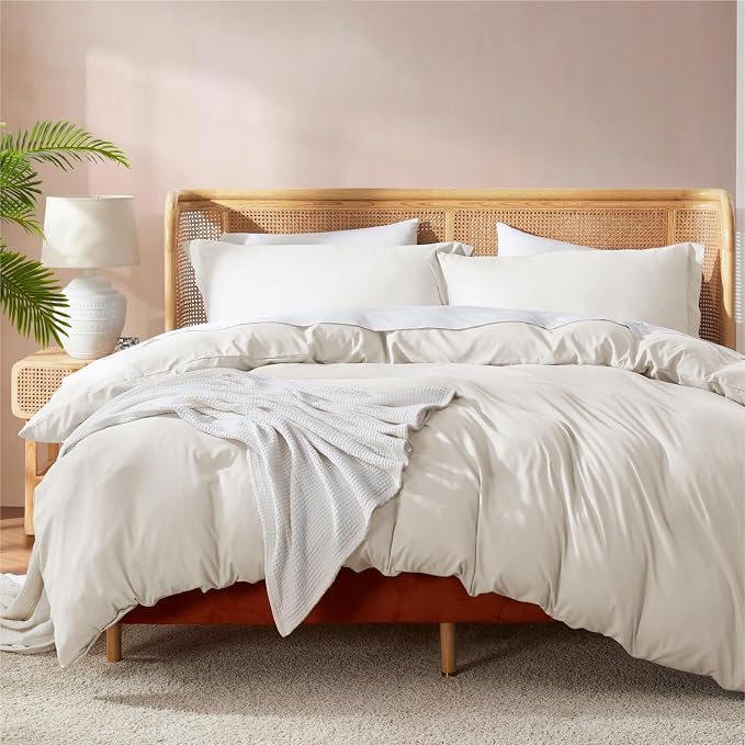 Nestl Off White Duvet Cover King Size by Nestl