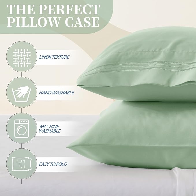 Vonty 2 Pack Queen Pillow Cases - Image 2