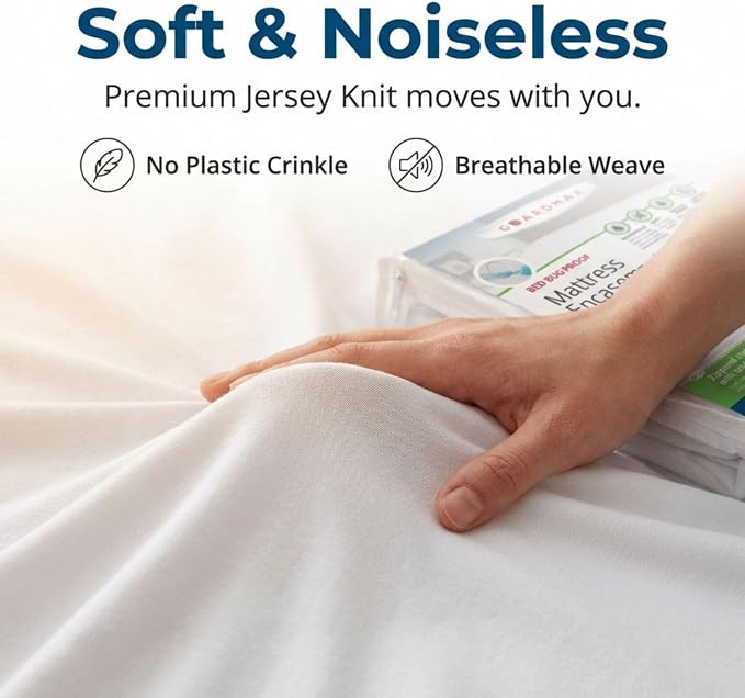 Guardmax Jersey Knitted Queen Zippered Mattress Encasement - Image 7