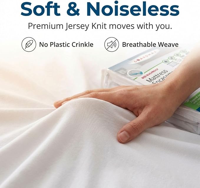 Guardmax Jersey Knitted Queen Zippered Mattress Encasement - Image 7