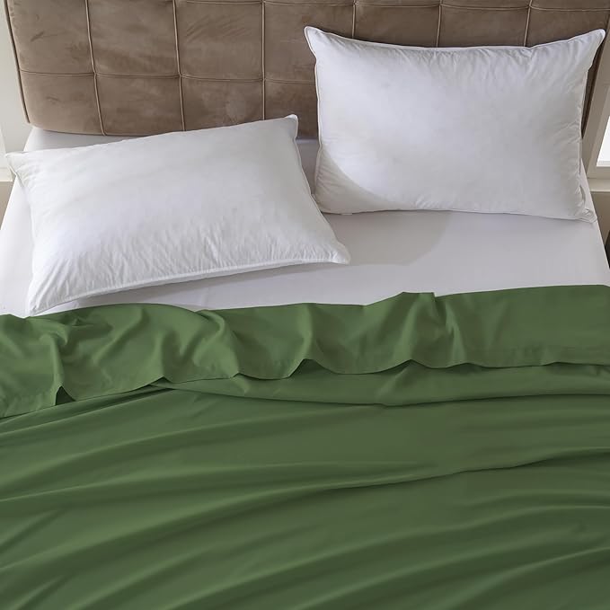 ZPECC Twin Flat Sheet Only 6 Pack, Durable Olive Green Top Bed Sheets - Image 7