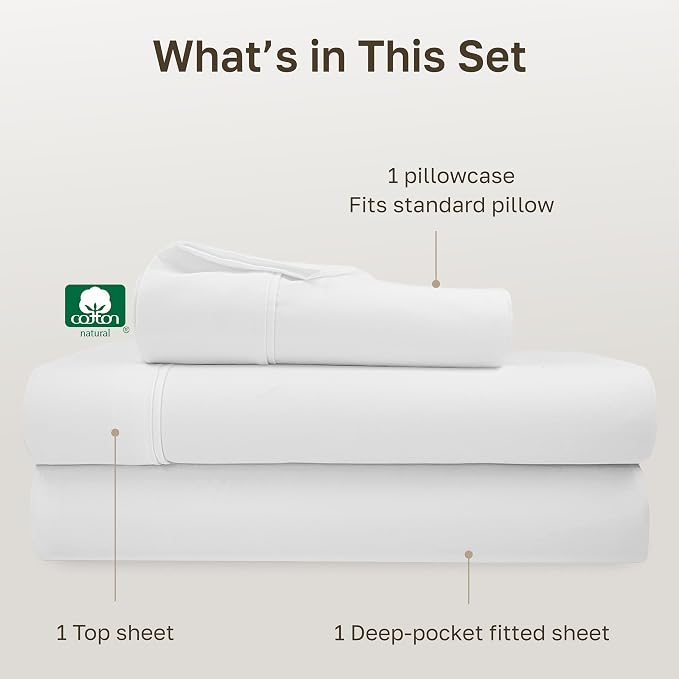 California Design Den Soft 100% Cotton Twin XL Bed Sheets Set, 400 Thread Count - Image 4
