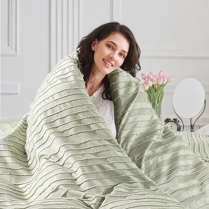 NEXHOME PRO Duvet Cover King, 3 Pieces Boho Tufted Duvet Cover Set, Soft and - Image 3