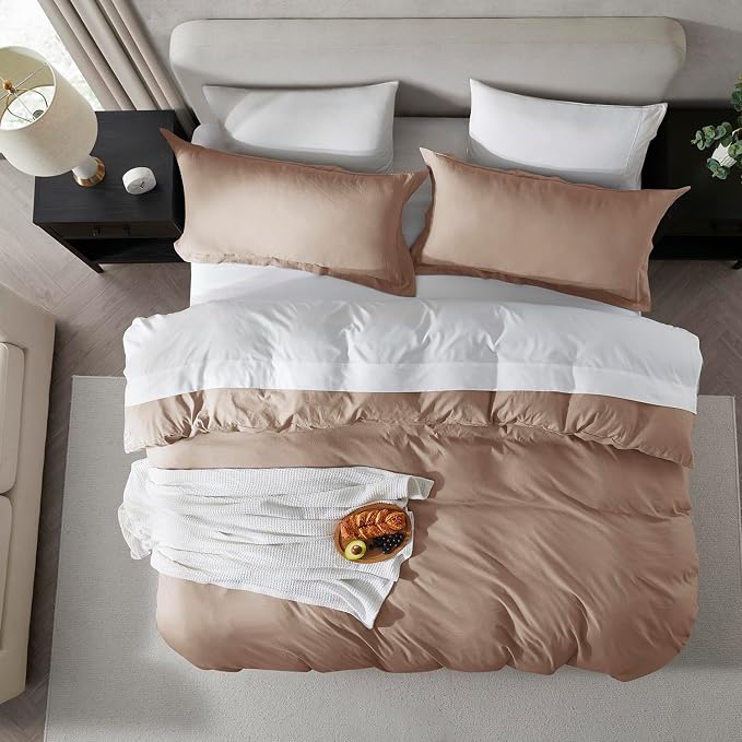 Nestl Khaki California King Duvet Cover Sets - Image 5