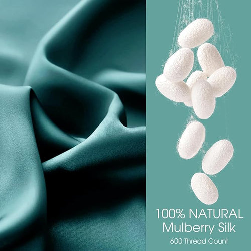 100% Silk Pillow Cases 2 Pack King Size Mulberry Silk Pillowcase - Image 2