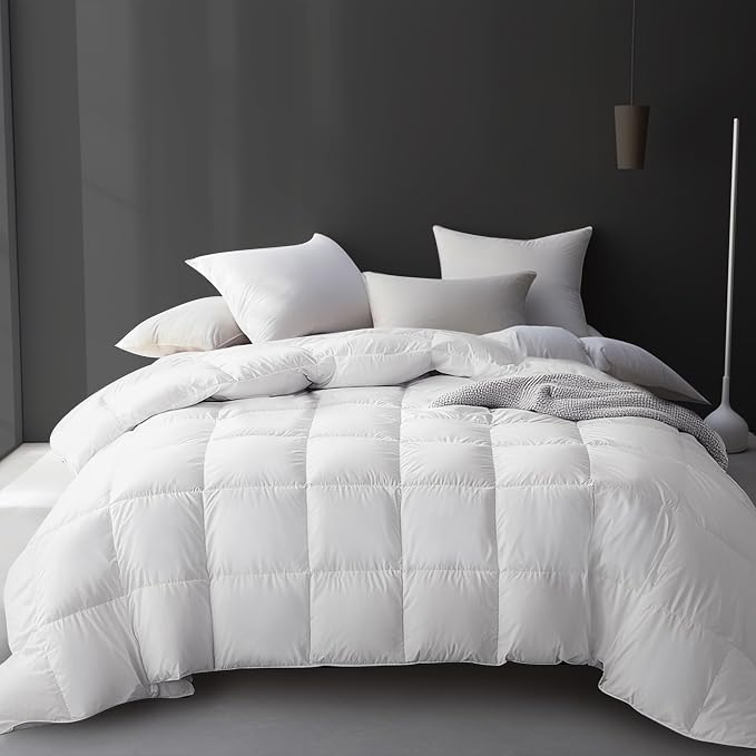 Hotel Grand Luxury White Goose Feather Down Fiber Comforter King Size, 100% by Unknown