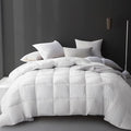 Hotel Grand White Goose Feather Down Fiber Comforter Queen Size, 100% Cotton by Unknown