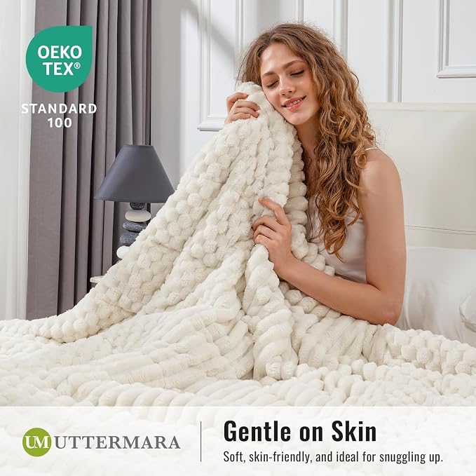 Uttermara Weighted Blankets for Adults Twin Size 15lbs, Soft Warm Sherpa Fleece - Image 4