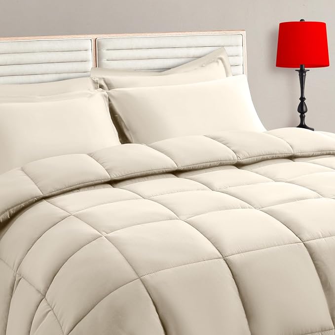 TAIMIT Light Beige Full Size Comforter Set by TAIMITBedingSets