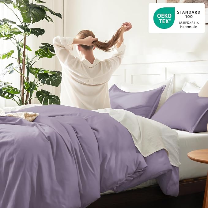 Litanika Twin XL Comforter Set Grayish Purple, 2 Pieces Extra Long Dorm Bedding - Image 4