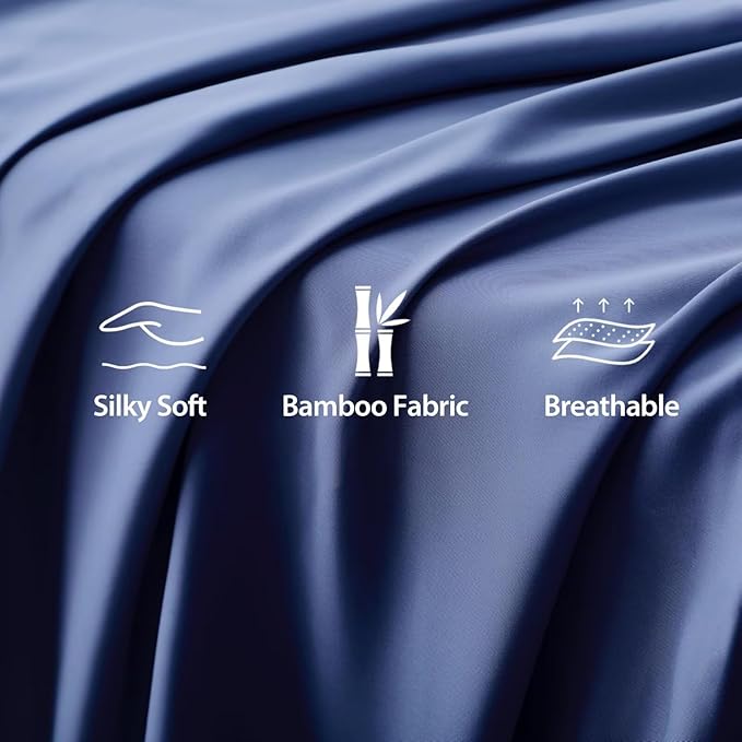 Bamboo Viscose Flat Sheets Only, 400 Thread Count Sateen Weave Full Size Flat - Image 3