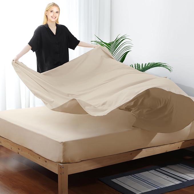 Flat Sheet Only 2 Pack, Calking Size 400 Thread Count 100% Egyptian Cotton Flat - Image 6
