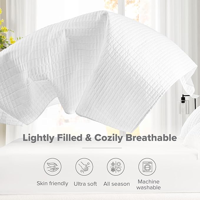 Comfort Spaces Kienna Quilt Set- Double Sided Stitching Design Summer Blanket - Image 4