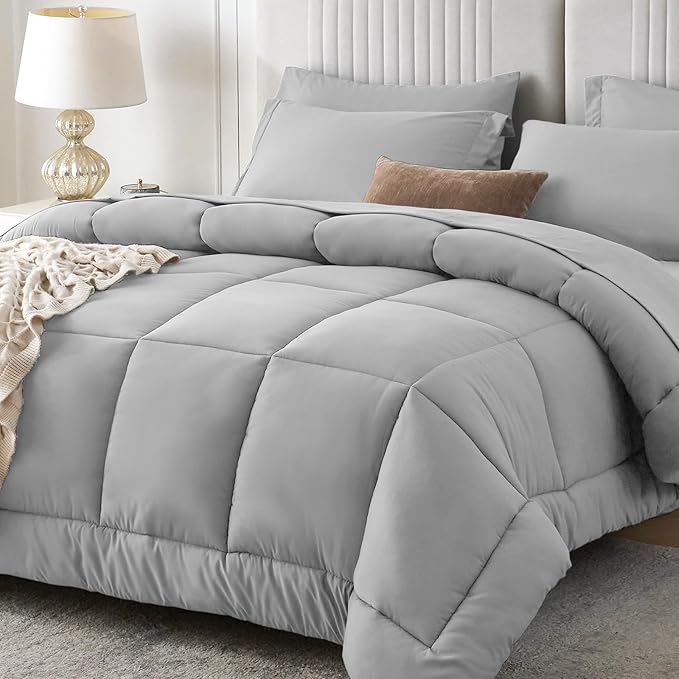 Sasttie Full Size Comforter Sets, 7 Pieces Bed in a Bag Full, Complete Bedding by SASTTIE