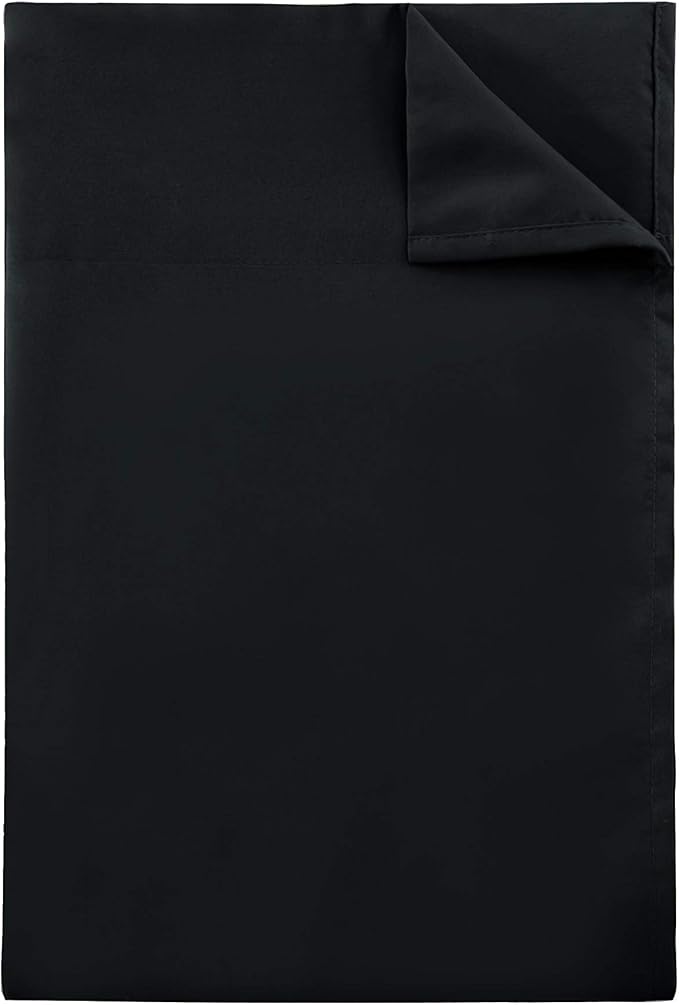 Sfoothome Queen Flat Sheet Black Top Sheet, Premium Hotel 1-Piece, Luxury and - Image 4