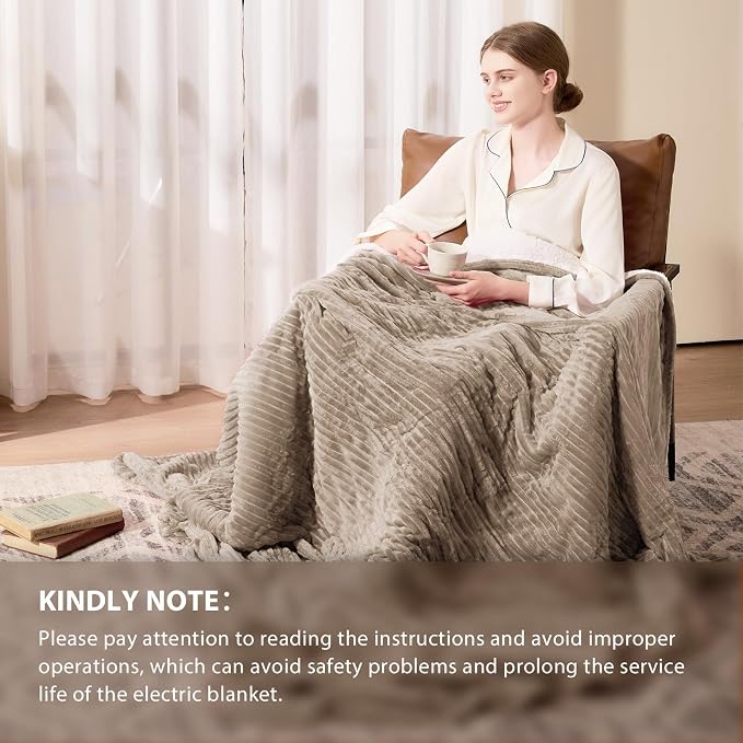 Homemate Electric Heated Blanket Twin Size - Image 6