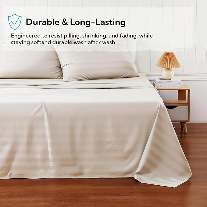 Cotton Flat Sheets Only, 600 TC 100% Cotton Flat Sheet Top Sheet Only, TwinXL - Image 5