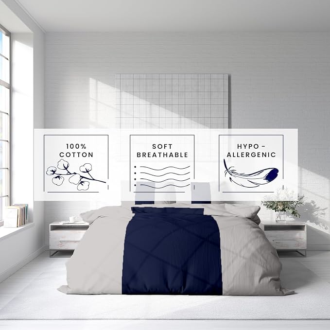 Kotton Culture 120"x120" 3 Pc Super King Plus/Super Oversize King Duvet Cover - Image 6