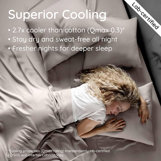 Bambaw California King Cooling Sheets Set 4pcs – 100% Viscose Derived from - Image 3
