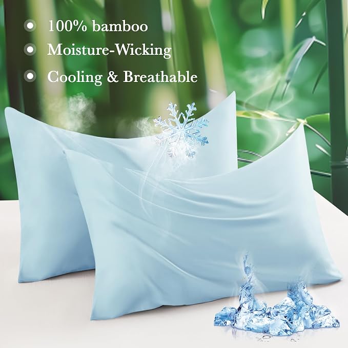 Curved Pillow Case King Size, Side Sleeper Pillow Cases Cover Cooling Rayon - Image 2