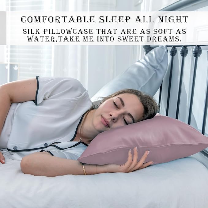 Silk Pillow Cases 2 Pack, Soft Breathable and Sliky Queen Size Pillow Cases Set - Image 6