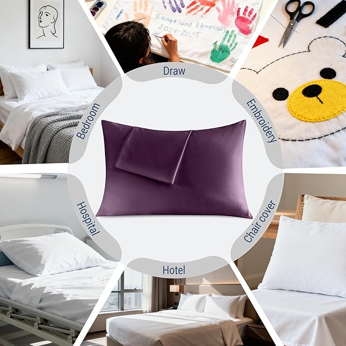 Pillowcases Queen 4 Pack, 20x30 Pillow Cases - Image 6