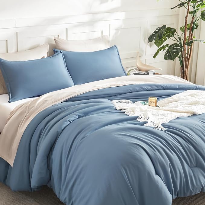 Litanika Twin XL Comforter Set Dark Grayish Blue, 2 Pieces Extra Long Dorm - Image 5