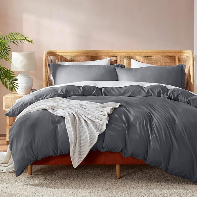 Nestl Dark Grey Duvet Cover Full Size by Nestl