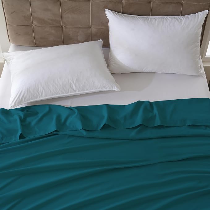 ZPECC Queen Flat Sheet Only 6 Pack, Durable Teal Top Bed Sheets Hypoallergenic - Image 7