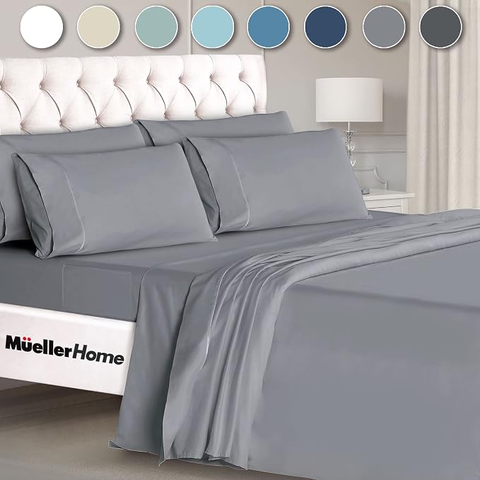 Mueller Luxury 6 Piece Queen Sheet Set by Mueller