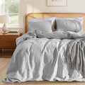 LBRO2M 100% France Linen Duvet Cover Set King Size 3 Pcs Natural Flax Comforter by LBRO2MBedding