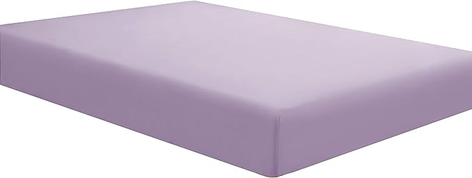 Sfoothome Full Lavender Fitted Sheet Only, Wrinkle Free by Sfoothome