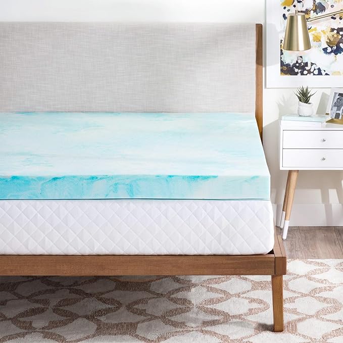 OLIXIS Gel Memory Foam Mattress Topper, King 2 Inch, Cooling Gel Infused Soft - Image 8