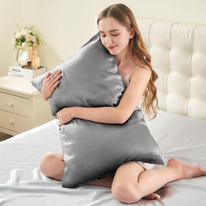 INFIIXSO Mulberry Silk Pillow Cases King Size Set of 2, Silk Pillowcase - Image 3