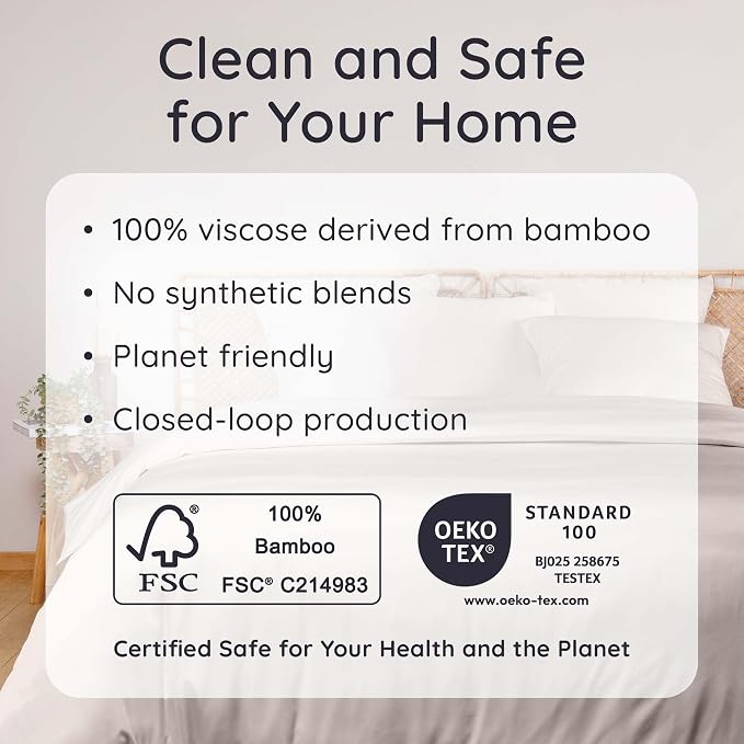 Bambaw 100% Viscose Derived from Bamboo Fitted Sheet Full Size, Cooling Fitted - Image 6