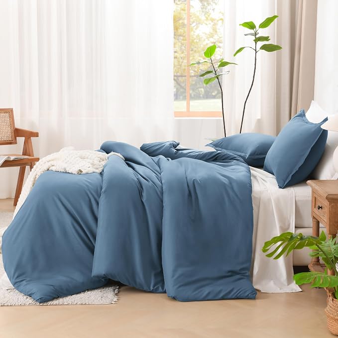 Litanika Comforters California King Size Ocean Blue, 3 Pieces Lightweight Solid - Image 5