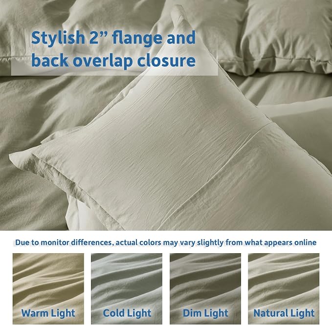 Nestl Light Sage Duvet Cover King Size - Image 8