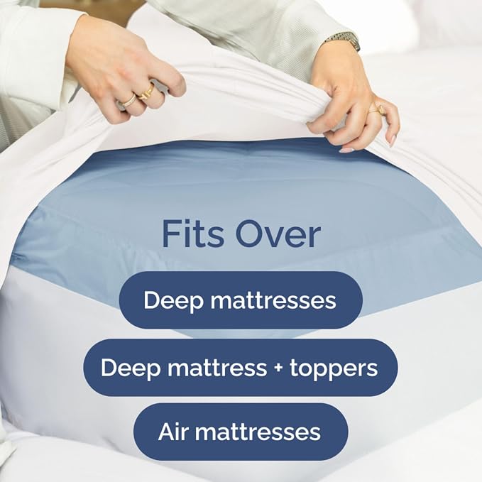 Extra Deep King 400 Thread Count Cotton Fitted Sheet - Image 6