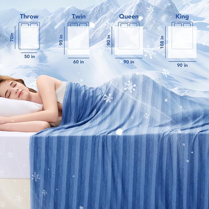GOHERO Cooling Blanket for Couples- 60"x90" Summer Cooling Throw Blanket for - Image 7