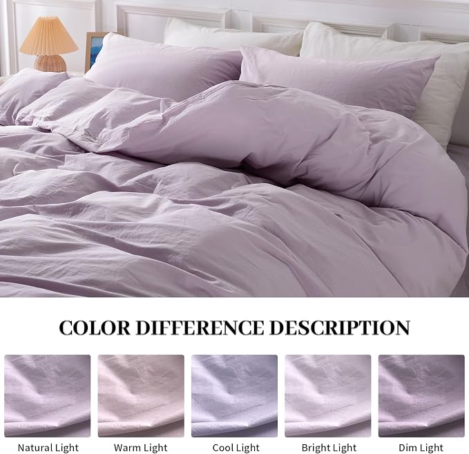NEXHOME PRO Duvet Cover Set 100% Washed Cotton Kids Twin XL 66"x92", Organic - Image 2