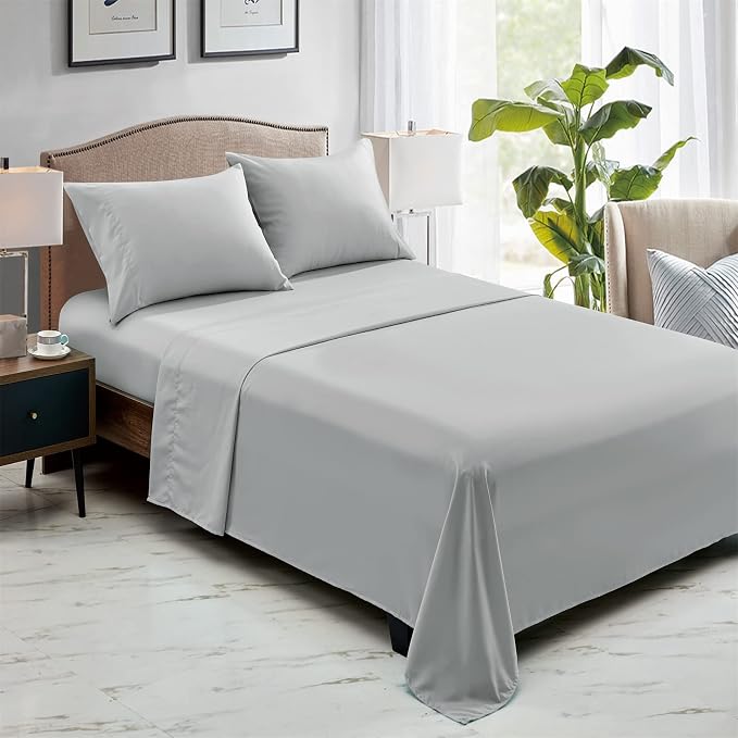 FreshCulture Full Flat Sheets Only, Soft Microfiber Bedding Sheets - Image 6