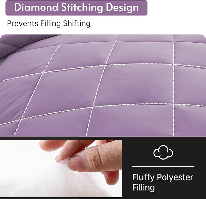 MUXHOMO 5 Pieces Twin Comforter Set, Reversible Bed in a Bag Twin Size - Image 7