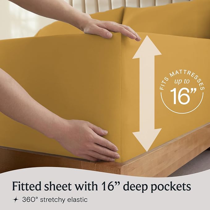 LuxClub 4 PC Queen Sheet Set, Breathable Luxury Bed Sheets, Deep Pockets 18" - Image 6