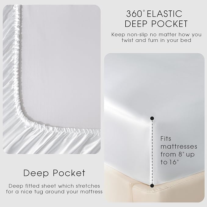 FreshCulture Satin Sheets King Size - Image 4