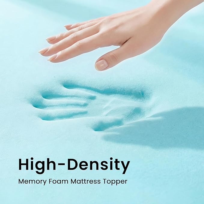 Czpalo 4 Inch Gel Memory Foam Mattress Topper Queen, Cooling Mattress Topper - Image 3
